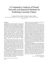 book A Comparative Analysis of Neural Networks and Statistical Methods for Predicting Consumer Choice