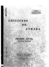 book Lecciones de Aymara. Primer nivel