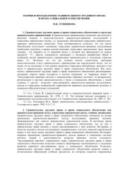 book Теория и методология сравнительного трудового права и права социального обеспечения
