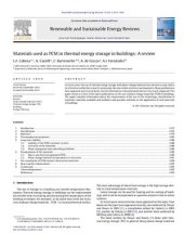 book Materials used as PCM in thermal energy storage in buildings: A review (Фазопереходные материалы для аккумулирования тепла в зданиях: обзор)
