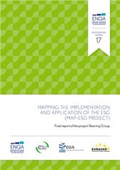book Mapping the Implementation and Application of the Standards and Guidelines for Quality Assurance in the European Higher Education Area (MAP-ESG)