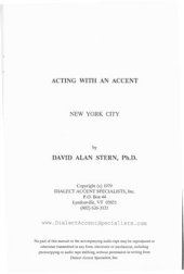 book Acting With An Accent: New York City