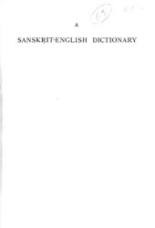 book Sanskrit-English dictionary / Санскритско-английский словарь