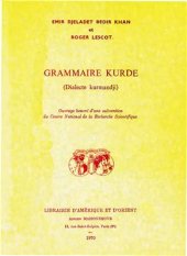 book Grammaire kurde (dialecte kurmandji)