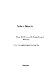 book Business Etiquette