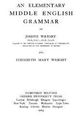 book An Elementary Middle English Grammar