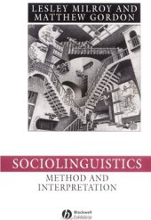 book Sociolinguistics Methods & Interpretation