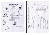 book Crossword for junior pupils School things