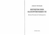 book Hethitisches Handwoerterbuch. Mit dem Wortschatz der Nachbarsprachen