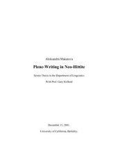 book Plene-Writing in Neo-Hittite