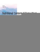 book Nutritional Content of Game Meat