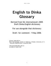 book English to Dinka Glossary