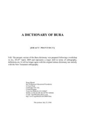 book A dictionary of Bura