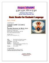 book Basic Reader for Kashmiri Language