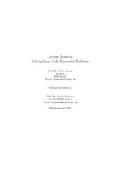 book Lecture Notes on Solving Large Scale Eigenvalue Problems