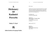 book A dictionary of Kashmiri Proverbs