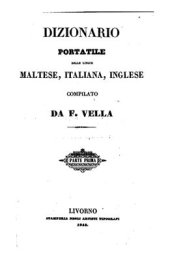 book Dizionario delle Lingue Maltese