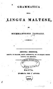 book Grammatica della Lingua Maltese