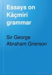 book Essays on Kashmiri Grammar