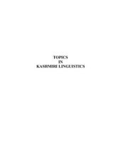 book Topics in Kashmiri linguistics