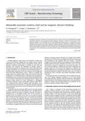 book Metastable austenitic stainless steel tool for magnetic abrasive finishing