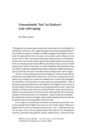 book Untranslatable You in Chekhov’s Lady with Lapdog. 50 (4)