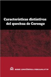 book Características Distintivas del Quechua de Corongo (Áncash)