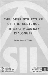 book The deep structure of the sentence in Sara-Ngambay dialogues