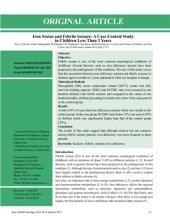 book Iron Status and Febrile Seizure. A Case Control Study in Children Less Than 3 Years