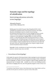 book Semantic maps and the typology of colexification: Intertwining polysemous networks across languages