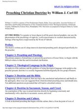 book Preaching Christian Doctrine