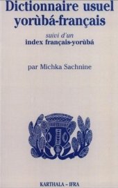 book Dictionnaire usuel yorùbá-français - suivi d'un index français-yorùbá