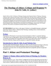 book The Theology of Altizer: Critique and Response