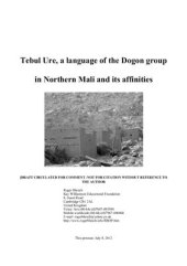 book Tebul Ure, a language of the Dogon group in Northern Mali and its affinities