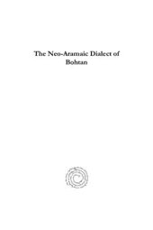 book The Neo-Aramaic Dialect of Bohtan