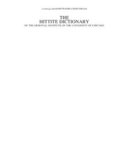 book The Hittite dictionary