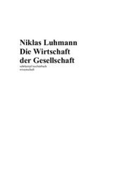 book Die Wirtschaft der Gesellschaft