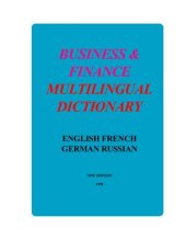 book Business and Finance multilungual dictionary