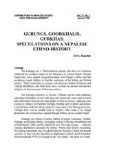 book Gurungs, Goorkhalis, Gurkhas: Speculations on a Nepalese ethno-history