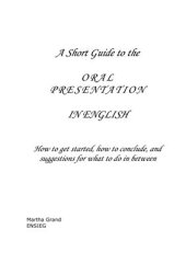 book A short guide to the oral presentation in English