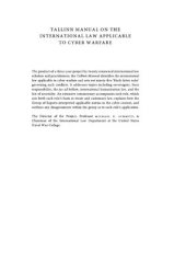 book The Tallinn Manual on the International Law Applicable to Cyber Warfare