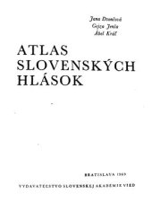 book Atlas slovenských hlások / Атлас звуков словацкого языка