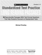 book Scholastic. Standardized Test Practice: Long Reading Passages: Grades 3-4