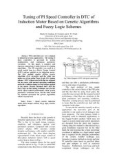 book Finch. Tuning of PI Speed Controller in DTC of Induction Motor Based on Genetic Algorithms and Fuzzy Logic Schemes