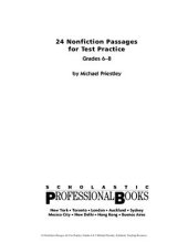 book 24 Nonfiction Passages for Test Practice. Grades 6-8