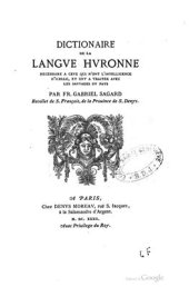 book Dictionnaire de la langue huronne