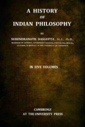 book A History of Indian Philosophy. Vols. 1-5