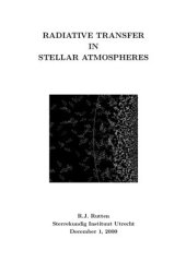 book Radiative transfer in stellar atmospheres