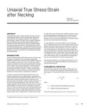 book Uniaxial True Stress-Strain after Necking