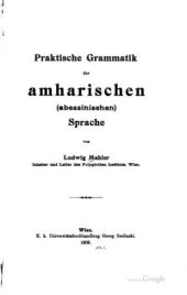 book Praktische Grammatik der amharischen (abessinischen) Sprache